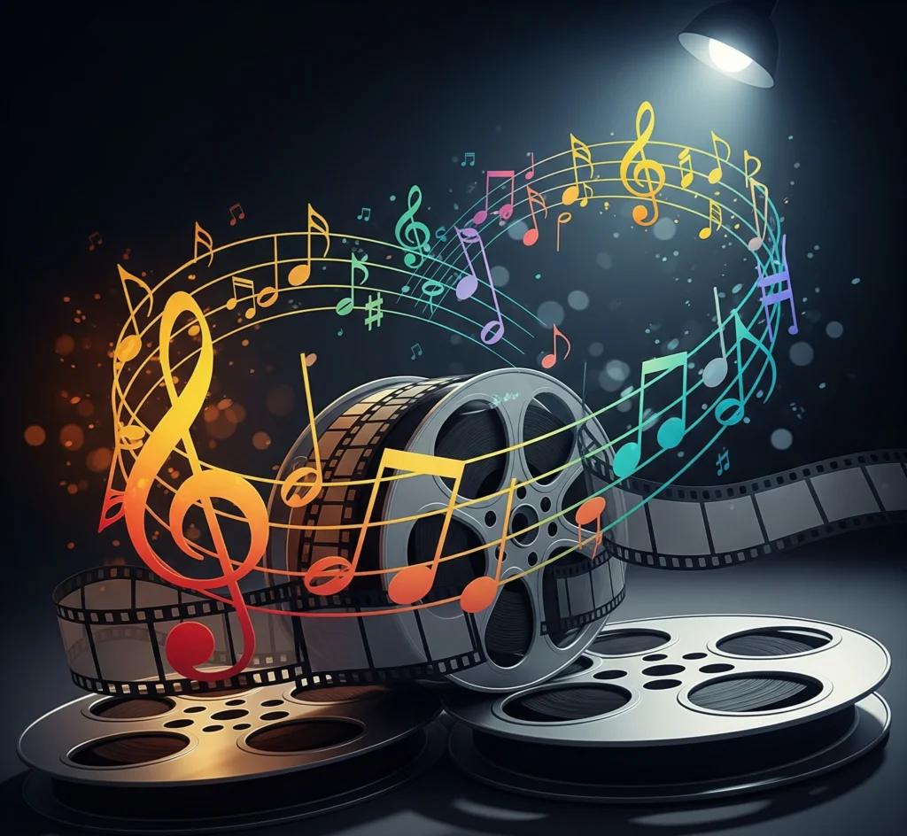 Nada dan Gulungan Film, melambangkan perpaduan musik dan sinema